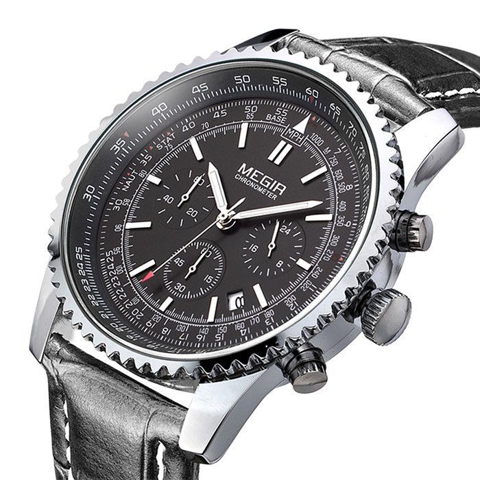 MEGIR 2009 Luxury Quartz Chronograph