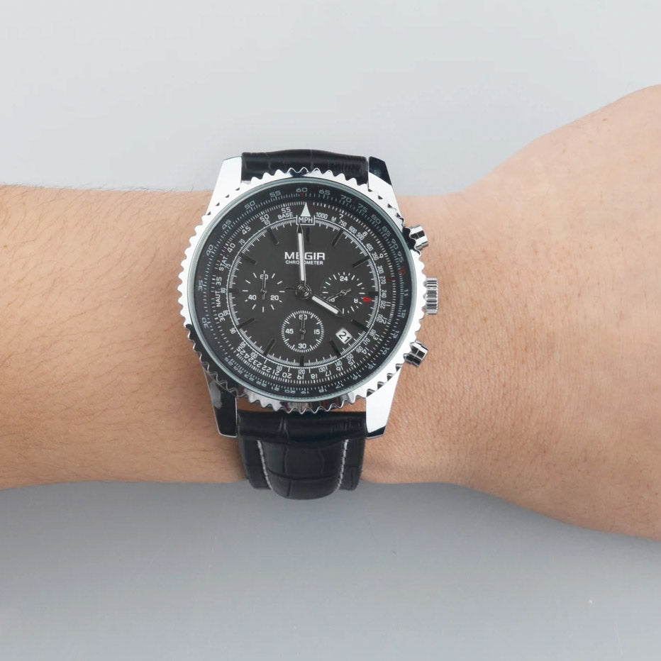 MEGIR 2009 Luxury Quartz Chronograph