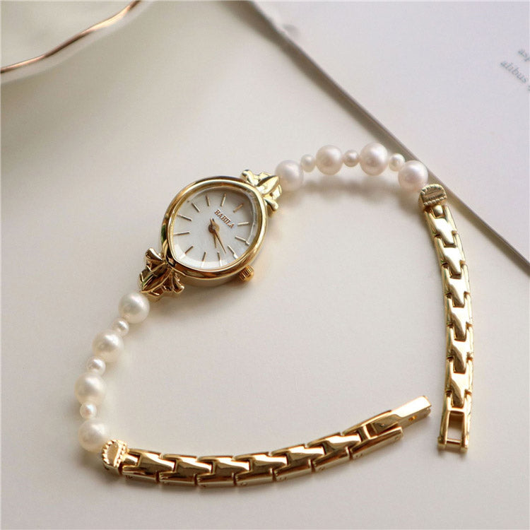 BABILA AMIGAL Natural Pearl Charm Watch - Single Strand