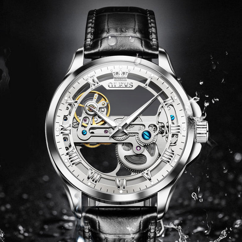 OLEVS 6661 Tourbillon Automatic Skeleton Watch