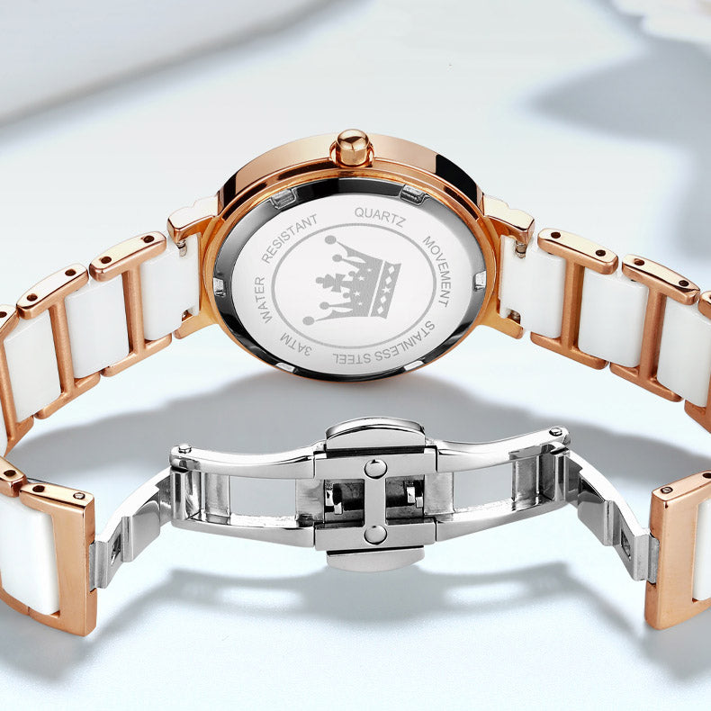 OLEVS 5877 Ceramic Ladies Quartz Watch