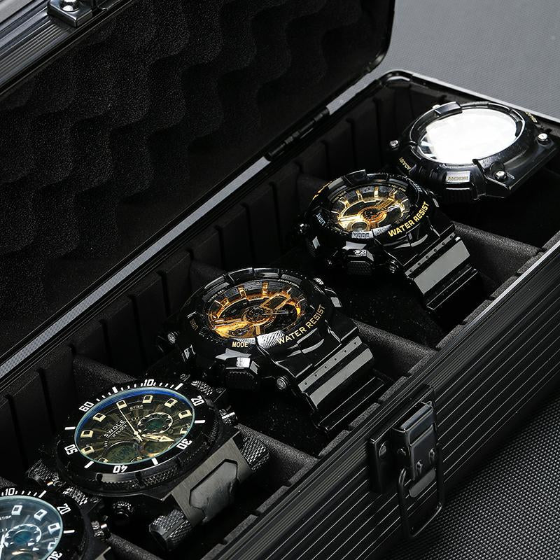10 Slot Aluminum Watch Display Case