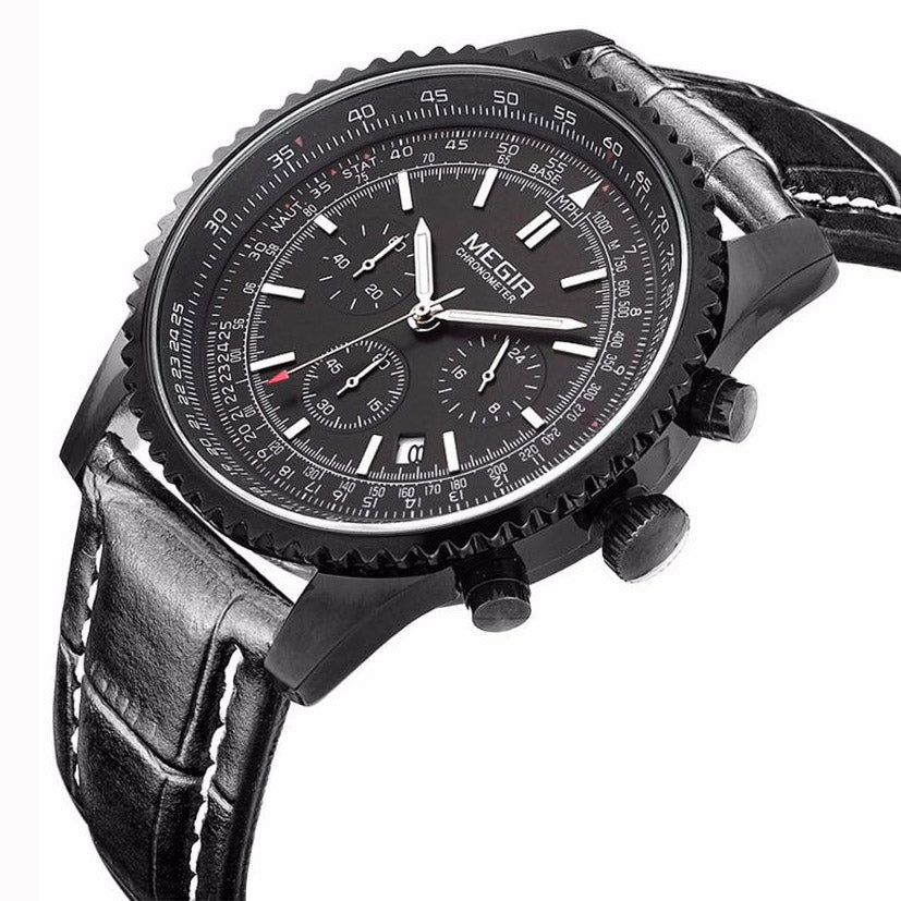 MEGIR 2009 Luxury Quartz Chronograph