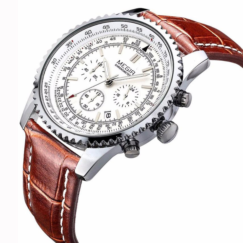 MEGIR 2009 Luxury Quartz Chronograph
