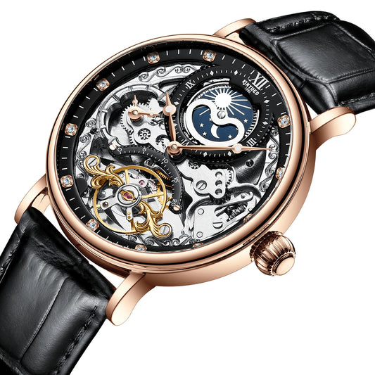 KINYUED Sun Moon Phase Mechanical Watch