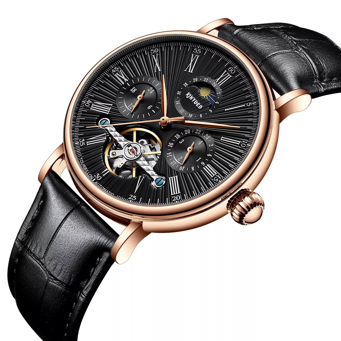 KINYUED Flying Tourbillion Mechanical Watch