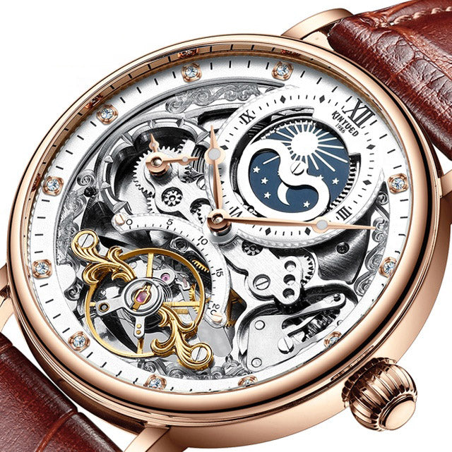 KINYUED Sun Moon Phase Mechanical Watch