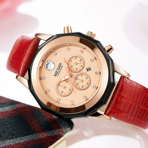 MEGIR 2042 Ladies Luxury Chronograph