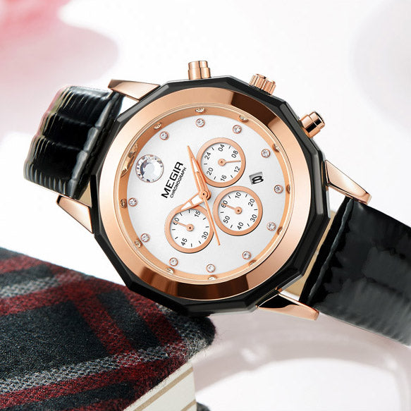 MEGIR 2042 Ladies Luxury Chronograph