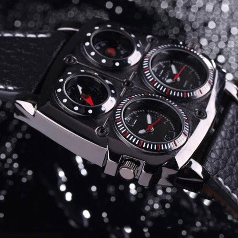 OULM 1140 Double Time Zone Quartz Watch