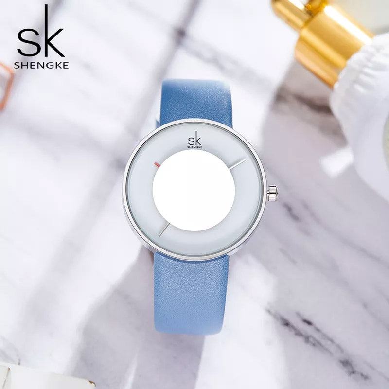 SK K0107 Minimalist Quartz Mirror Watch